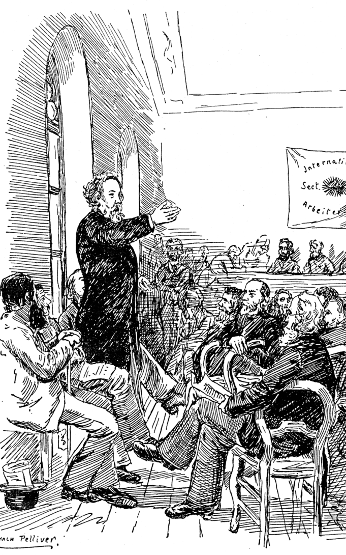 Выступление Бакунина на IV конгрессе Первого интернационала в Базеле в 1869 г.