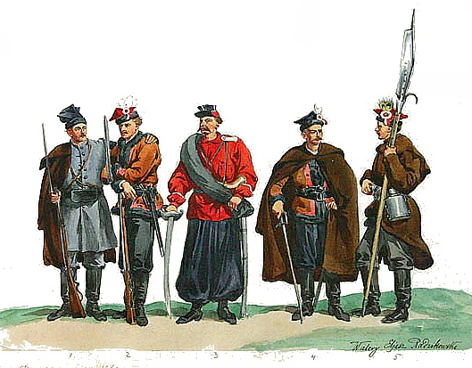 Польские повстанцы 1863 года. Художник Валери Элиаш-Радзиковский