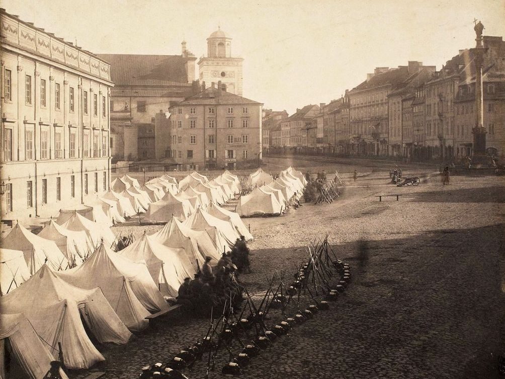 Польские восстания. Российская армия в Варшаве во время военного положения в 1861 году