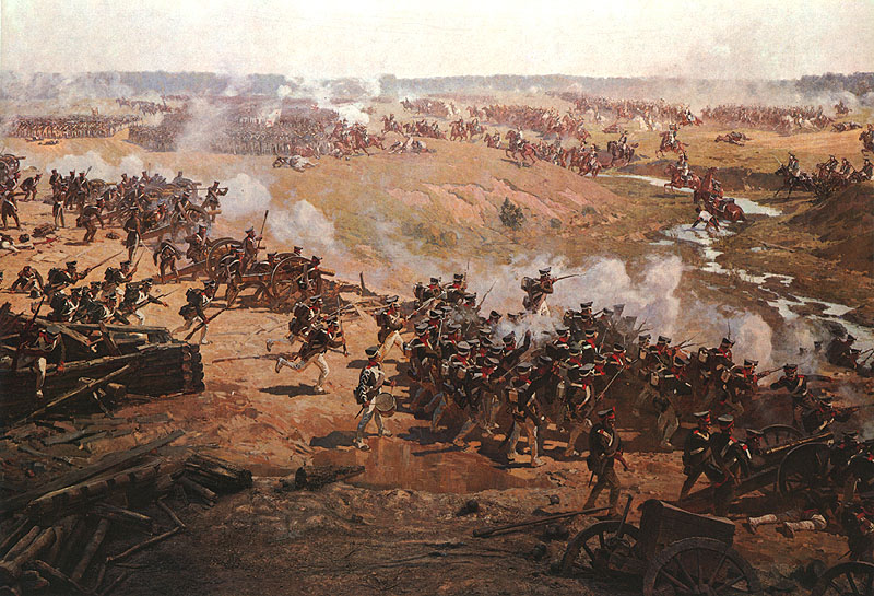 Русские войска в Бородинском сражении