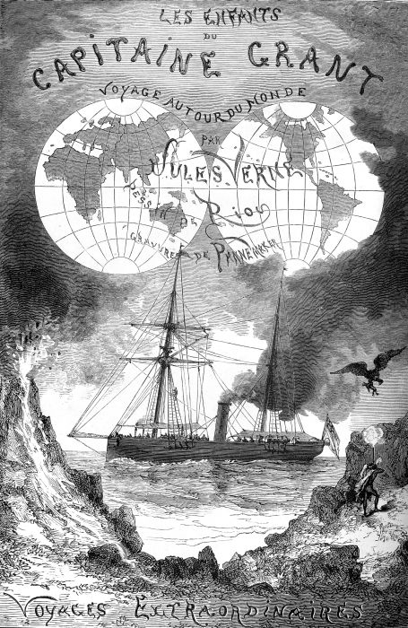 Иллюстрация из романа Жюля Верна «В поисках потерпевших кораблекрушение, или Дети капитана Гранта», нарисованная Эдуаром Риу.