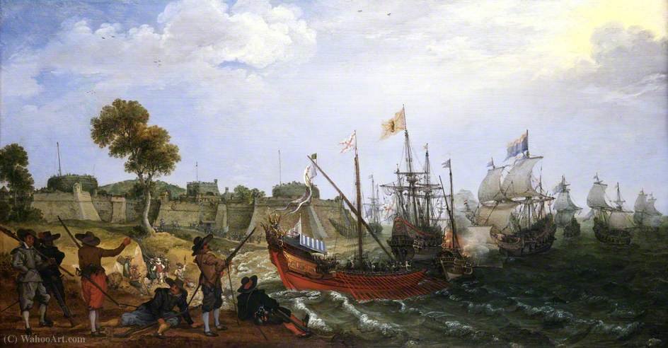 Испанцы отражают нападение датчан на колонию. XVII век. Художник Адам Виллартс