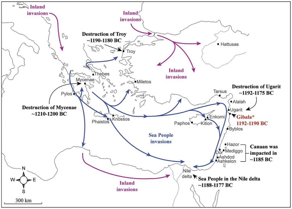 Направление миграций: как Народы моря мигрировали в Эгейском море и Восточном Средиземноморье.
