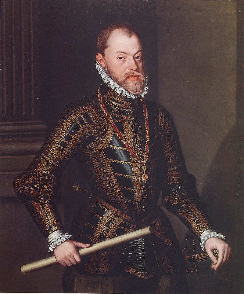 Испанский Мэйн: Филипп II, король Испании, художник Алонсо Санчес Коэльо