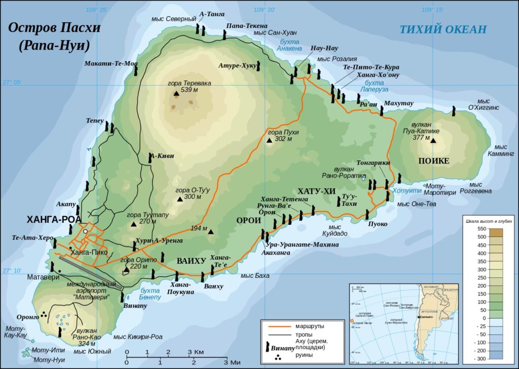 Карта острова Пасхи