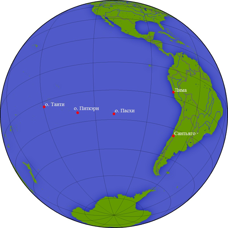 Остров Пасхи на карте мира