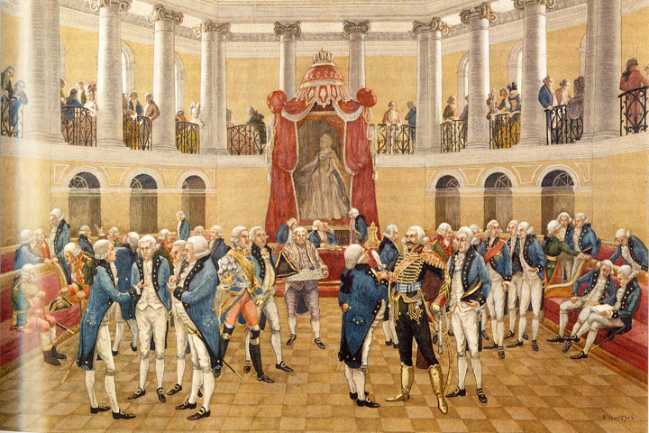 «Дворянское собрание в екатерининские времена», картина В. Чемберса