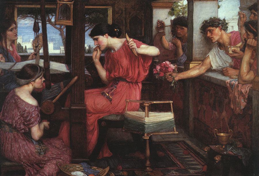 «Пенелопа и женихи», картина Джона Уильяма Уотерхауса (1912).