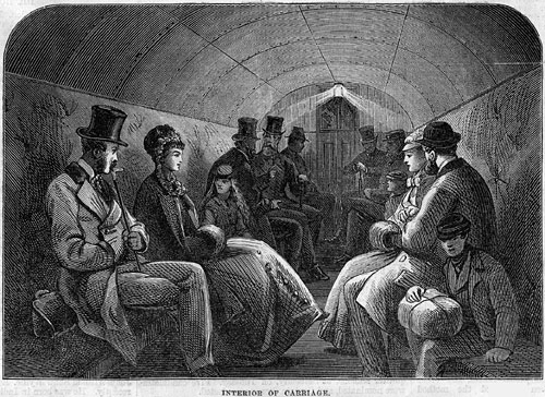 Интерьер вагона лондонского метро XIX века