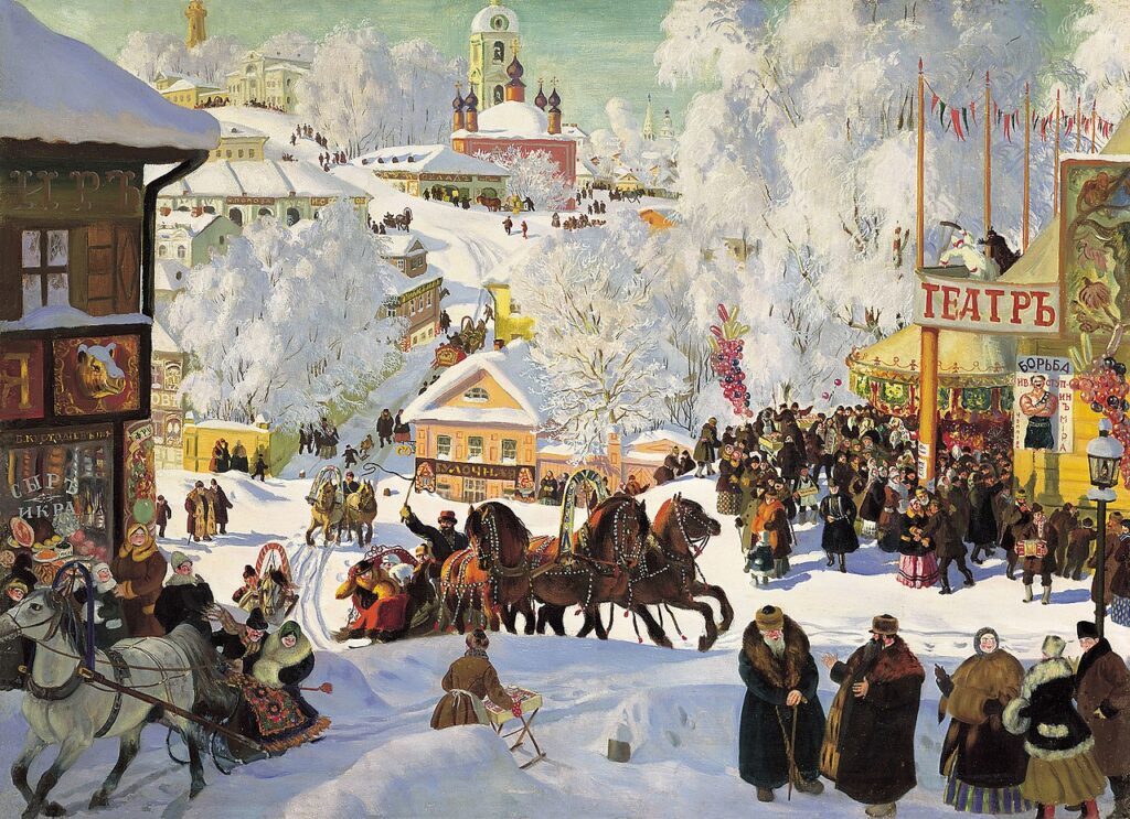 «Масленица», 1919 (Музей-квартира И. Бродского). Художник Кустодиев
